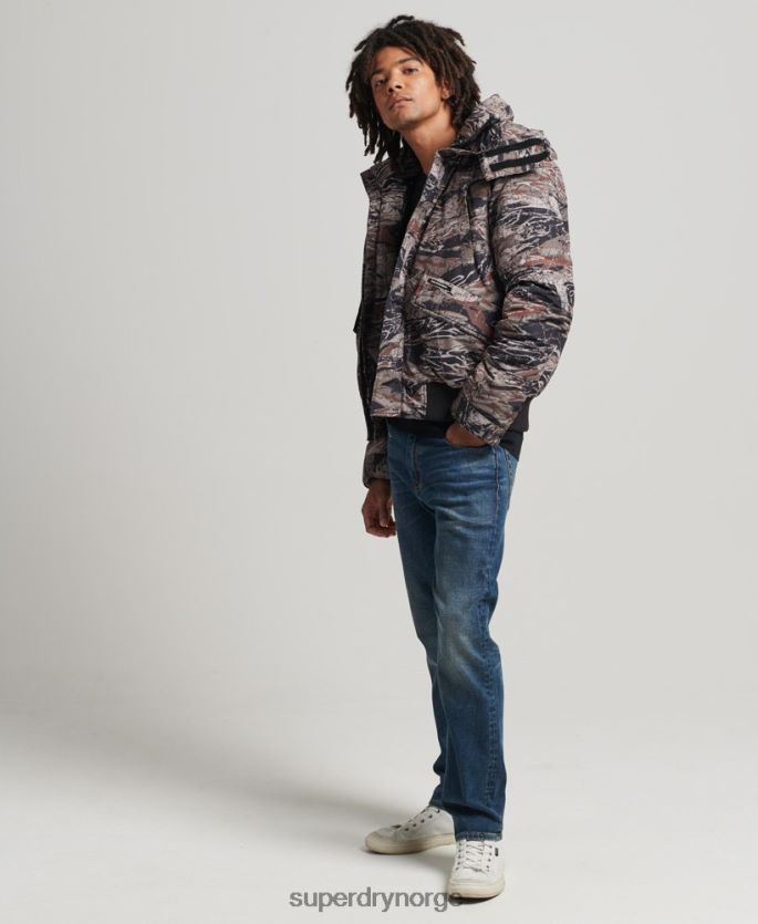 Superdry grønn klær 86P46D4449 expedition everest bomber vattert jakke menn