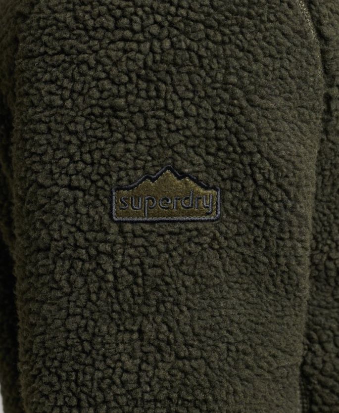 Superdry grønn klær 86P46D4458 sherpa jakke med glidelås menn