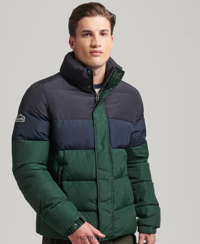 Superdry grønn klær 86P46D4471 vintage retro cb puffer menn