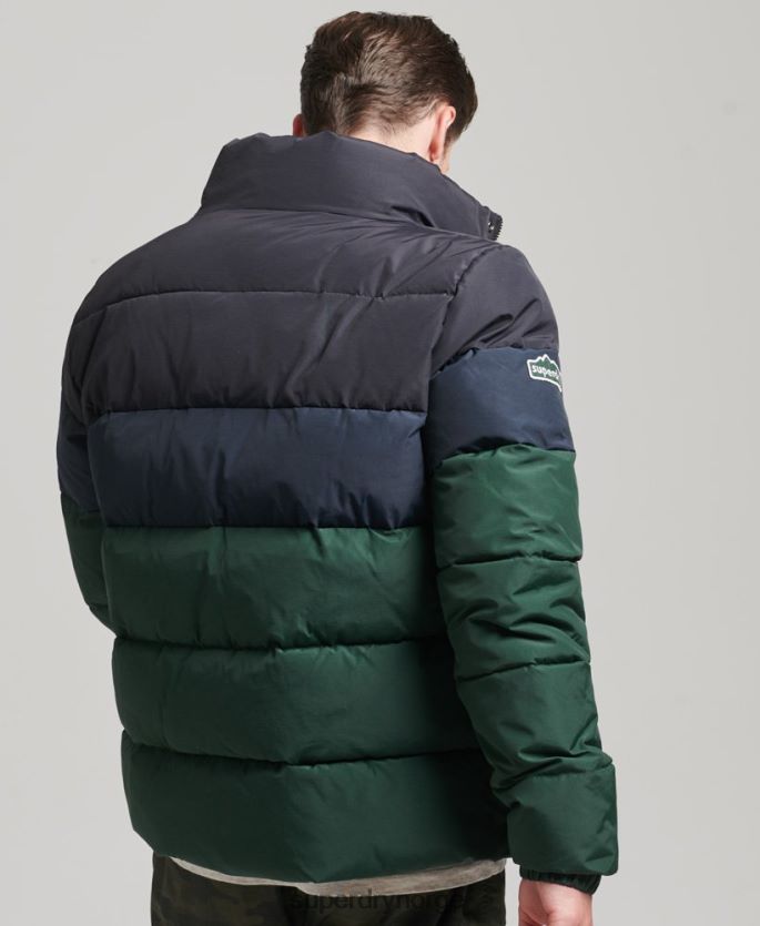 Superdry grønn klær 86P46D4471 vintage retro cb puffer menn