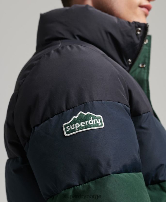 Superdry grønn klær 86P46D4471 vintage retro cb puffer menn