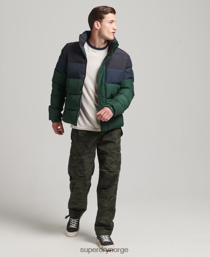 Superdry grønn klær 86P46D4471 vintage retro cb puffer menn