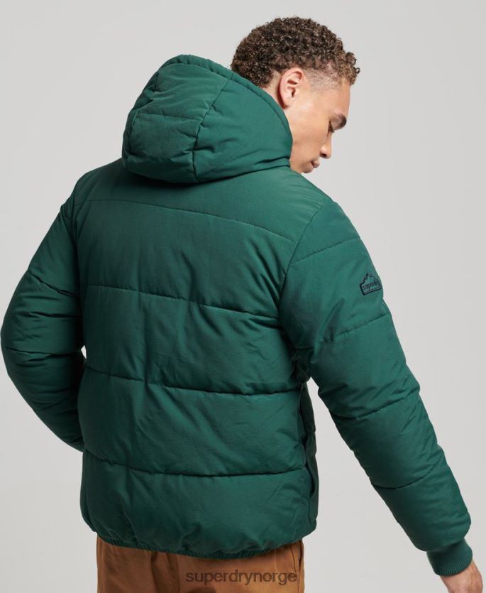Superdry grønn klær 86P46D4516 fjell puffer jakke menn