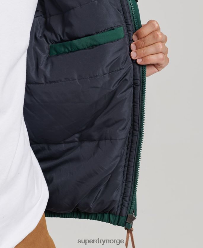 Superdry grønn klær 86P46D4516 fjell puffer jakke menn