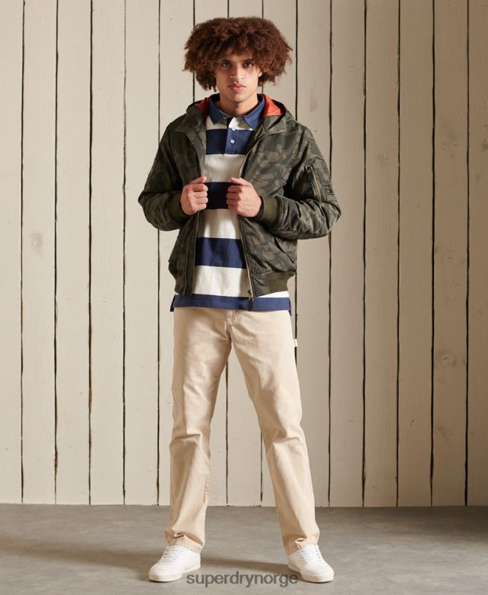 Superdry grønn klær 86P46D4575 ma1 bomberjakke med hette menn