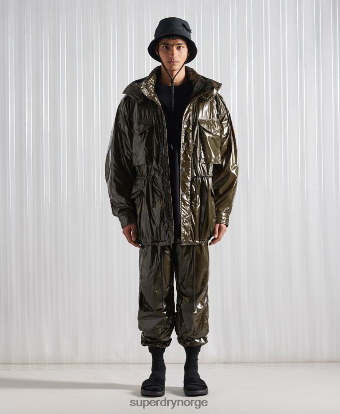 Superdry grønn klær 86P46D4584 limited edition sdx m65 high shine jakke menn