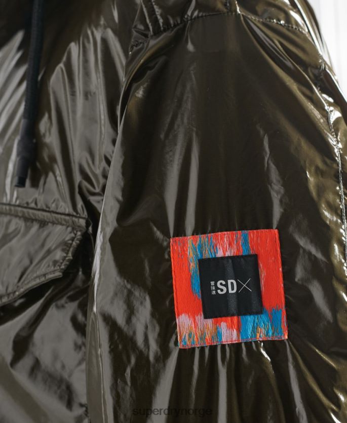 Superdry grønn klær 86P46D4584 limited edition sdx m65 high shine jakke menn