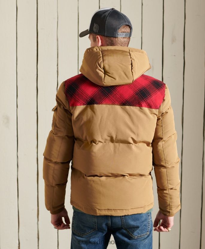 Superdry grønn klær 86P46D4592 vattert everest jakke menn