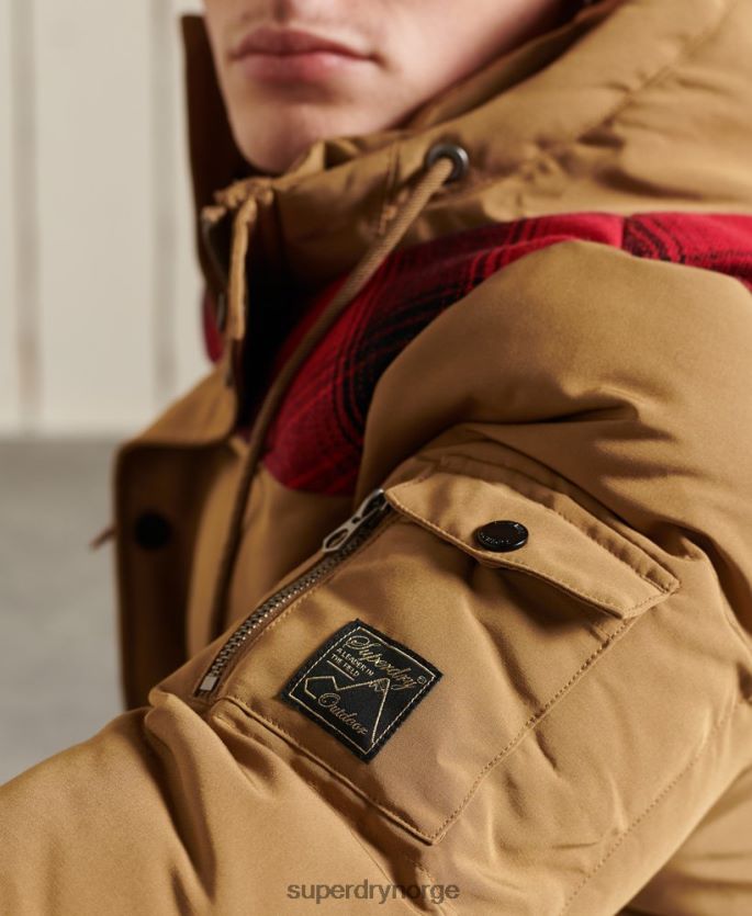 Superdry grønn klær 86P46D4592 vattert everest jakke menn