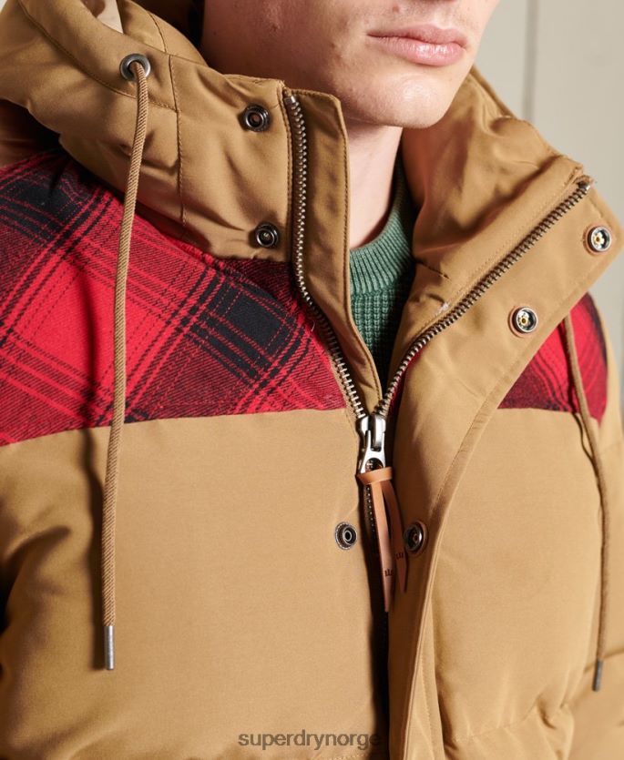 Superdry grønn klær 86P46D4592 vattert everest jakke menn