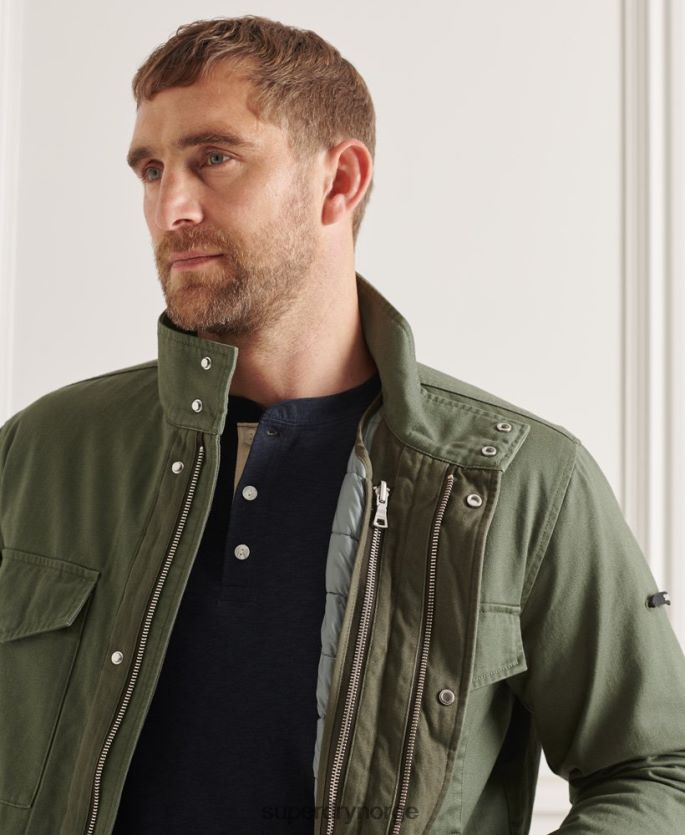 Superdry grønn klær 86P46D4606 3-i-1 m65 jakke menn
