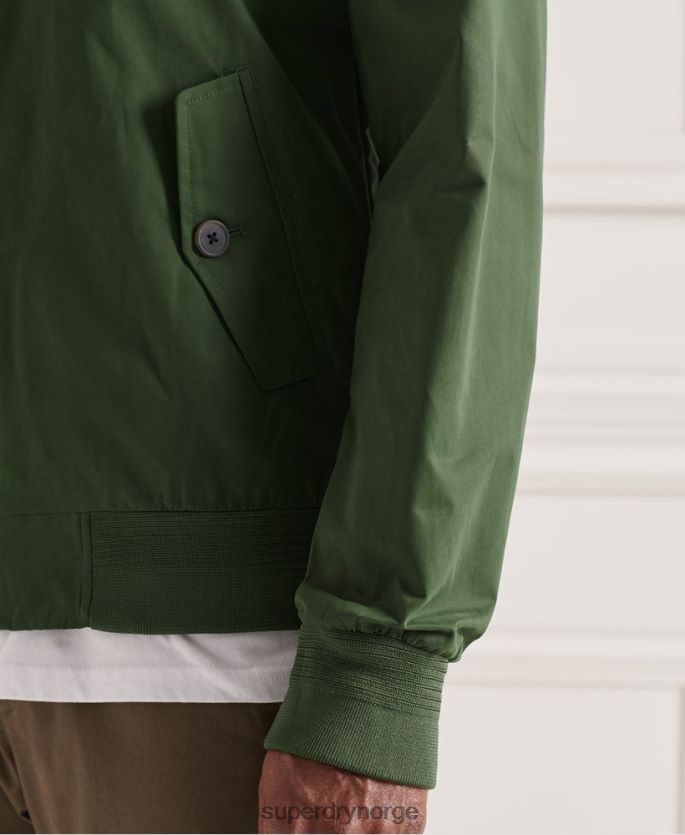 Superdry grønn klær 86P46D4614 ikonisk harrington jakke menn