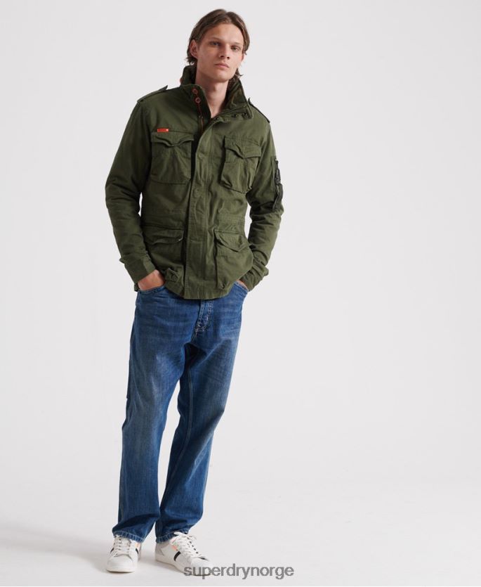 Superdry grønn klær 86P46D4626 klassisk rookie lommejakke menn