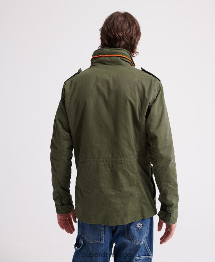 Superdry grønn klær 86P46D4626 klassisk rookie lommejakke menn