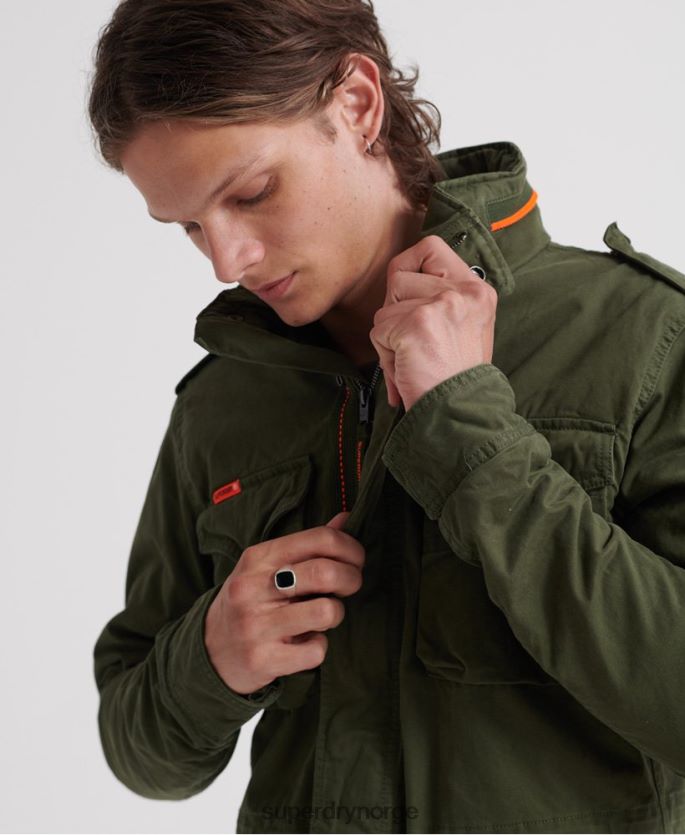 Superdry grønn klær 86P46D4626 klassisk rookie lommejakke menn