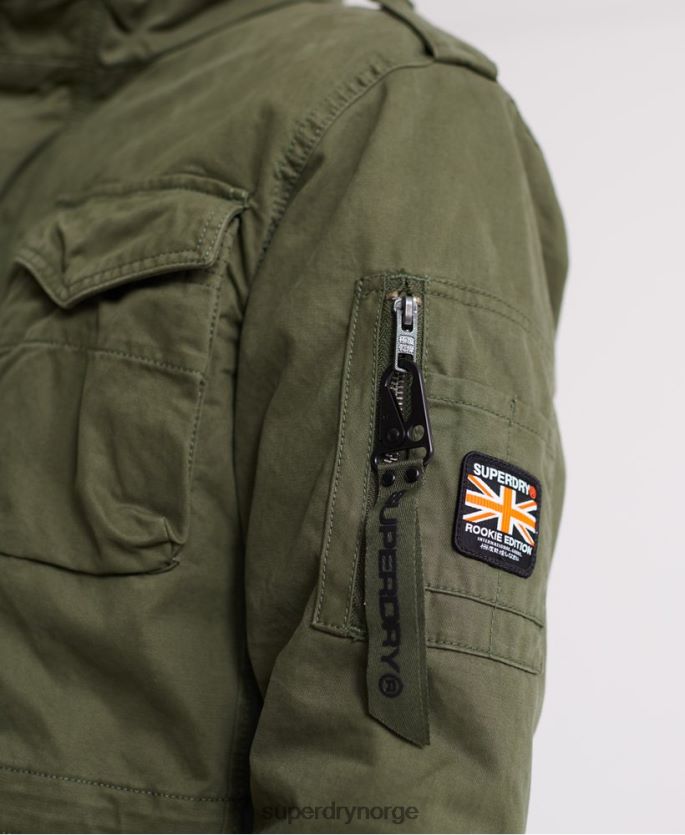 Superdry grønn klær 86P46D4626 klassisk rookie lommejakke menn
