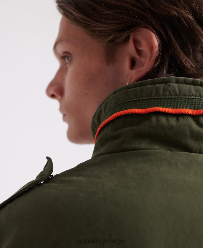 Superdry grønn klær 86P46D4626 klassisk rookie lommejakke menn