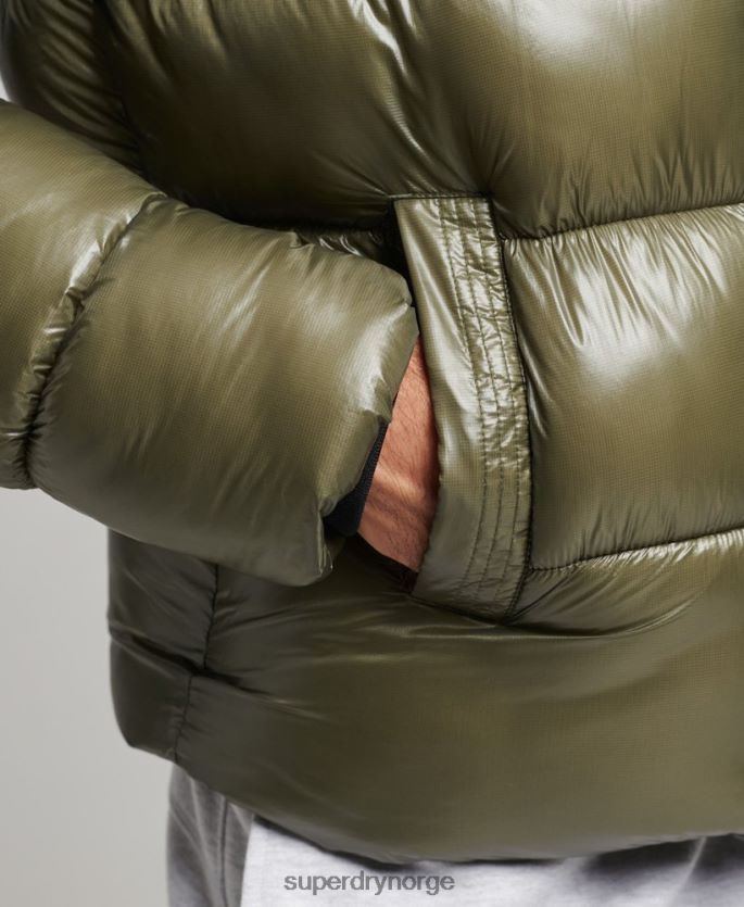Superdry grønn klær 86P46D4648 xpd sports luxe pufferjakke menn