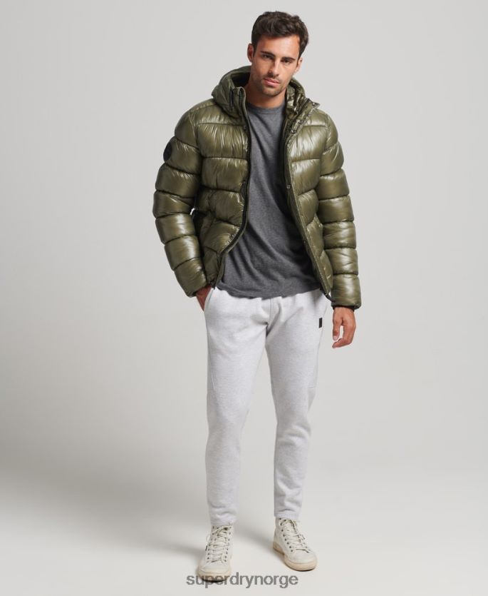 Superdry grønn klær 86P46D4648 xpd sports luxe pufferjakke menn