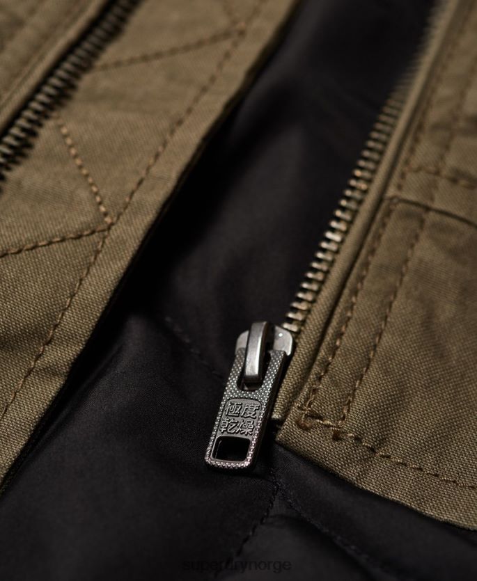 Superdry grønn klær 86P46D4706 rookie vinter aviator bomber jakke menn