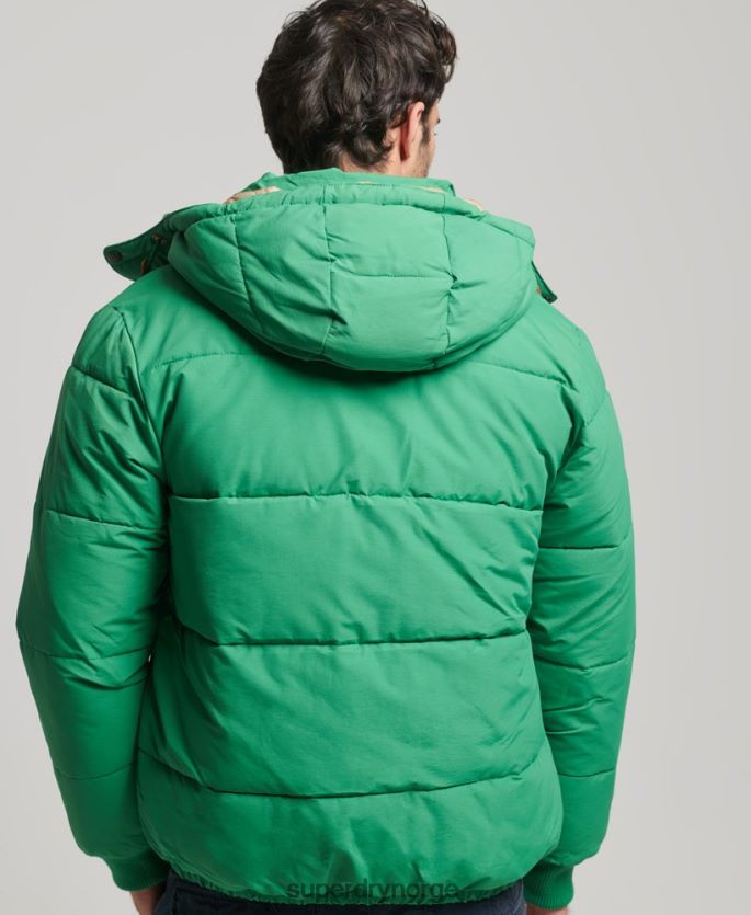 Superdry grønn klær 86P46D4750 fjell puffer jakke menn