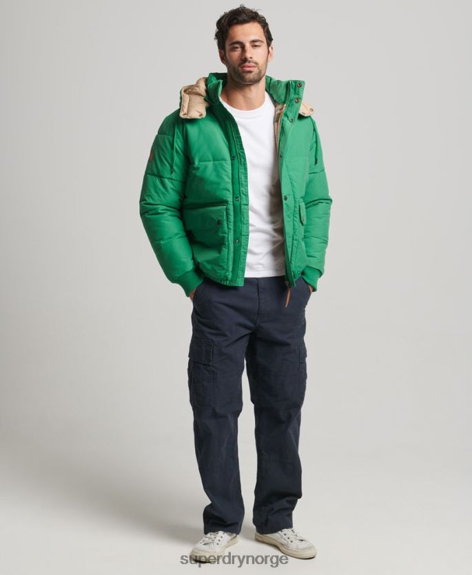 Superdry grønn klær 86P46D4750 fjell puffer jakke menn