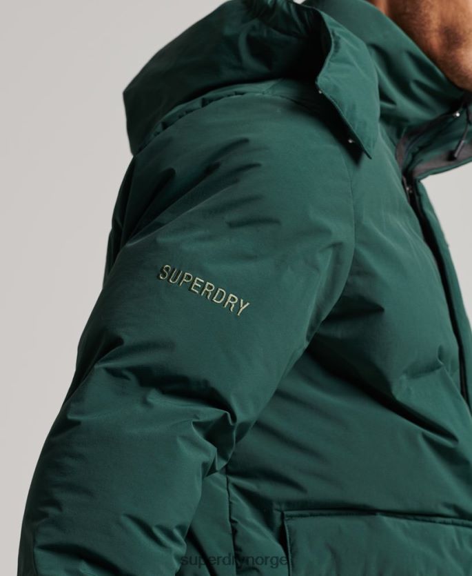 Superdry grønn klær 86P46D5381 kort boksy pufferjakke menn