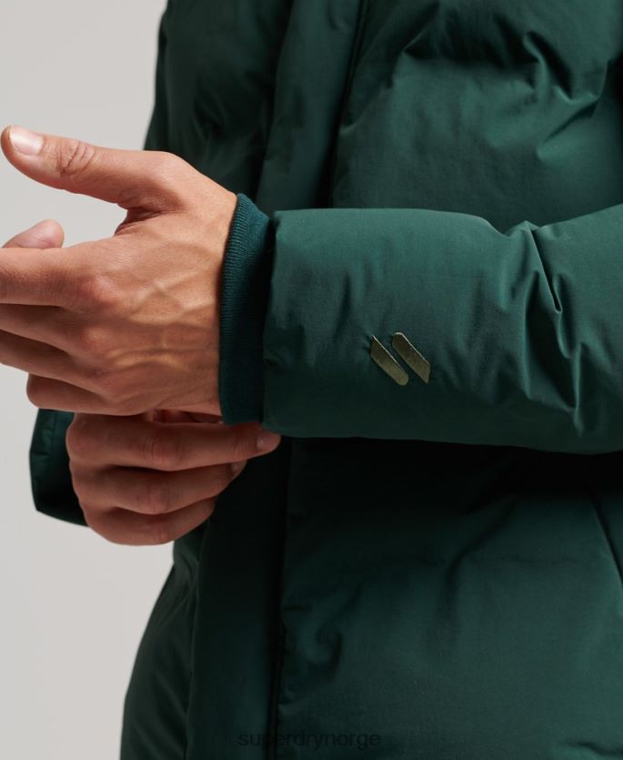 Superdry grønn klær 86P46D5381 kort boksy pufferjakke menn