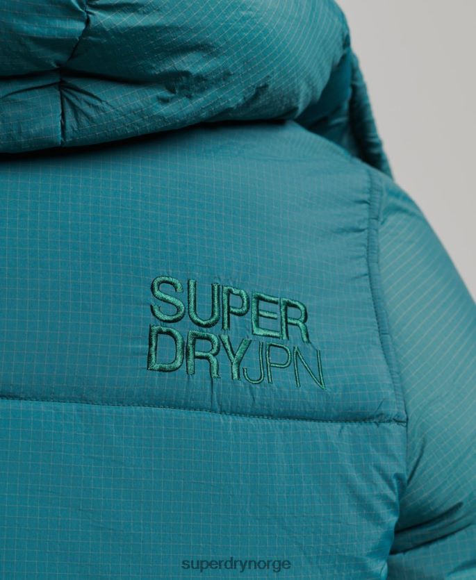 Superdry grønn klær 86P46D973 touchline polstret kort jakke menn
