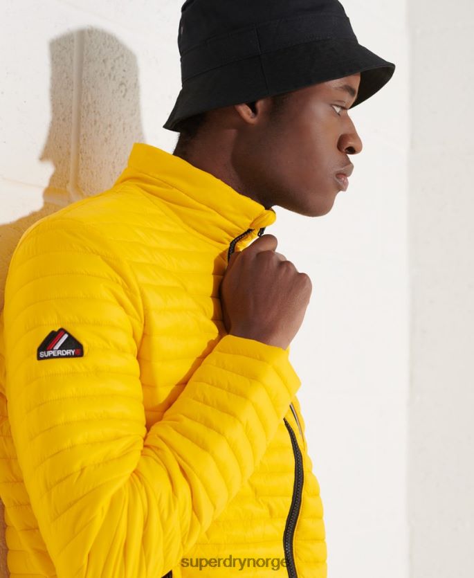 Superdry gul klær 86P46D1161 micro quilt packaway fuji jakke menn