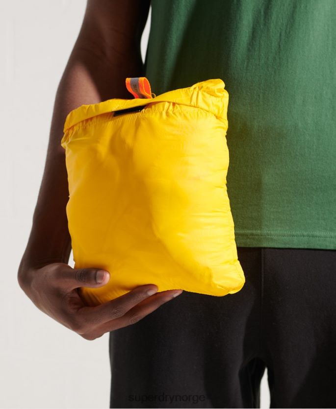 Superdry gul klær 86P46D1161 micro quilt packaway fuji jakke menn