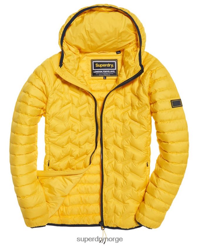 Superdry gul klær 86P46D1183 dun radar mix vattert jakke menn