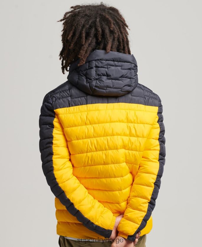 Superdry gul klær 86P46D4655 ekspedisjon radar vattert mix fuji jakke menn