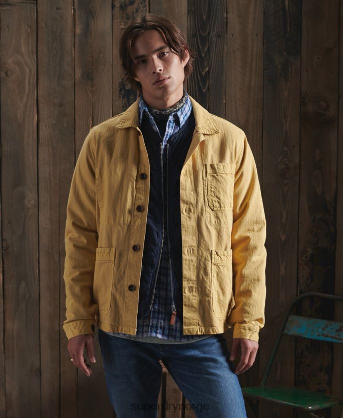 Superdry gul klær 86P46D4714 begrenset opplag dry artist jakke menn