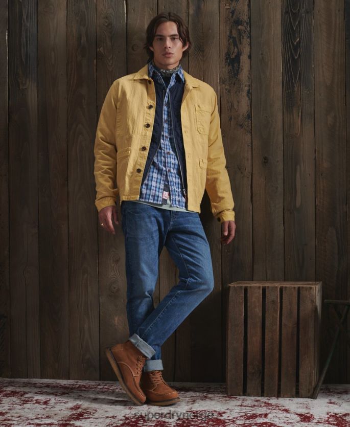 Superdry gul klær 86P46D4714 begrenset opplag dry artist jakke menn