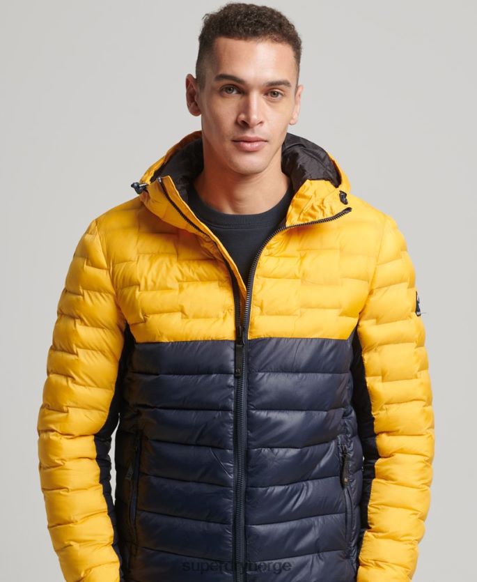 Superdry gull klær 86P46D4539 radar quilt mix polstret jakke menn