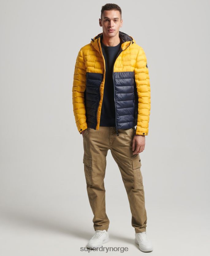 Superdry gull klær 86P46D4539 radar quilt mix polstret jakke menn