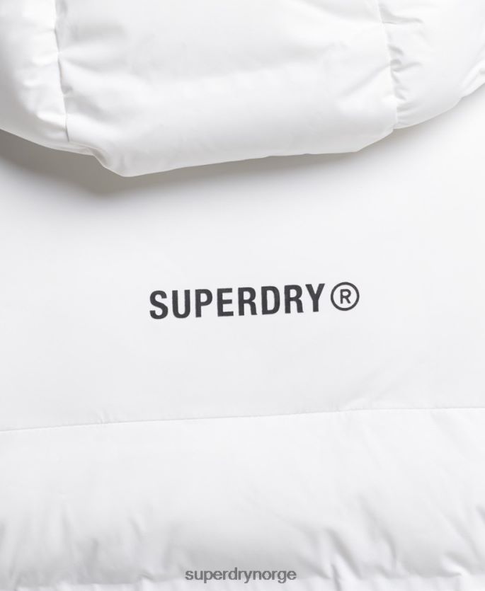 Superdry hvit klær 86P46D1073 varmeforseglet polstret jakke menn