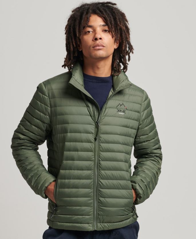 Superdry kaki klær 86P46D4504 tech core dunjakke menn