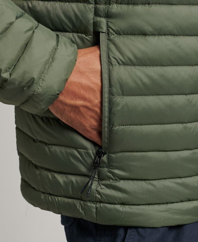 Superdry kaki klær 86P46D4504 tech core dunjakke menn