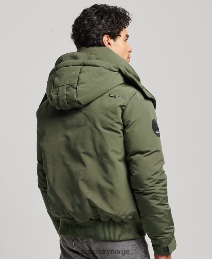 Superdry kaki klær 86P46D4524 expedition everest bomber vattert jakke menn