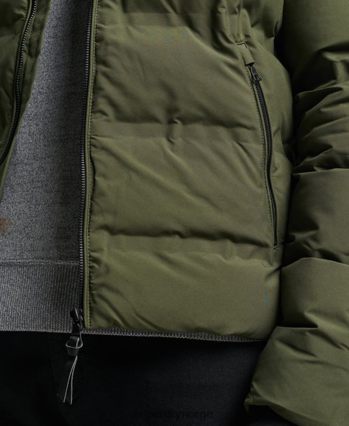 Superdry kaki klær 86P46D4621 ultimat radar vattert jakke menn