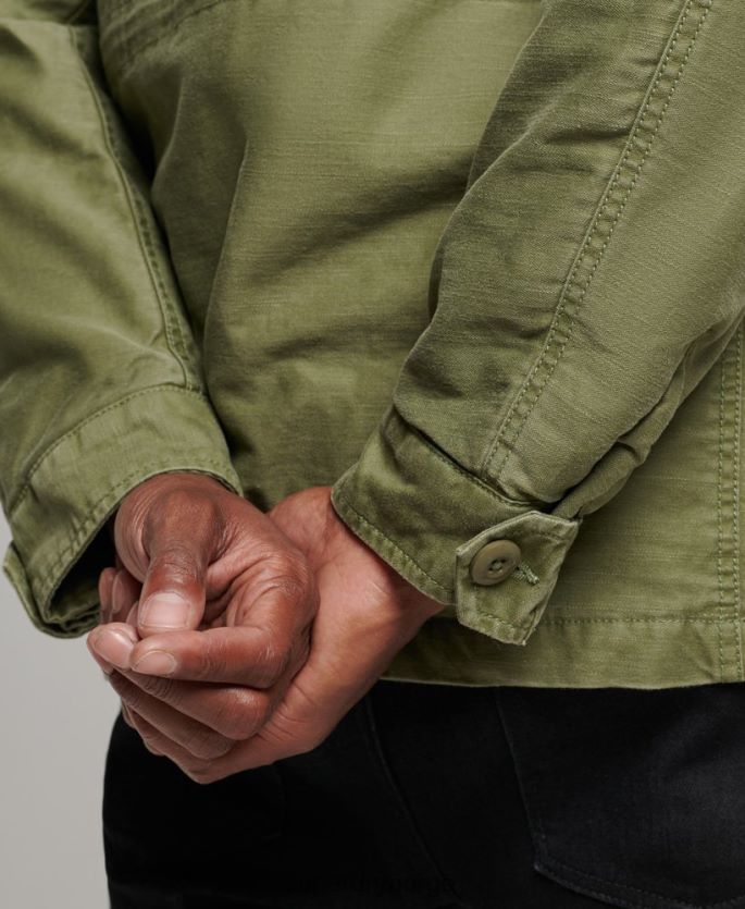 Superdry kaki klær 86P46D4689 militær m65 felt borg fôret jakke menn