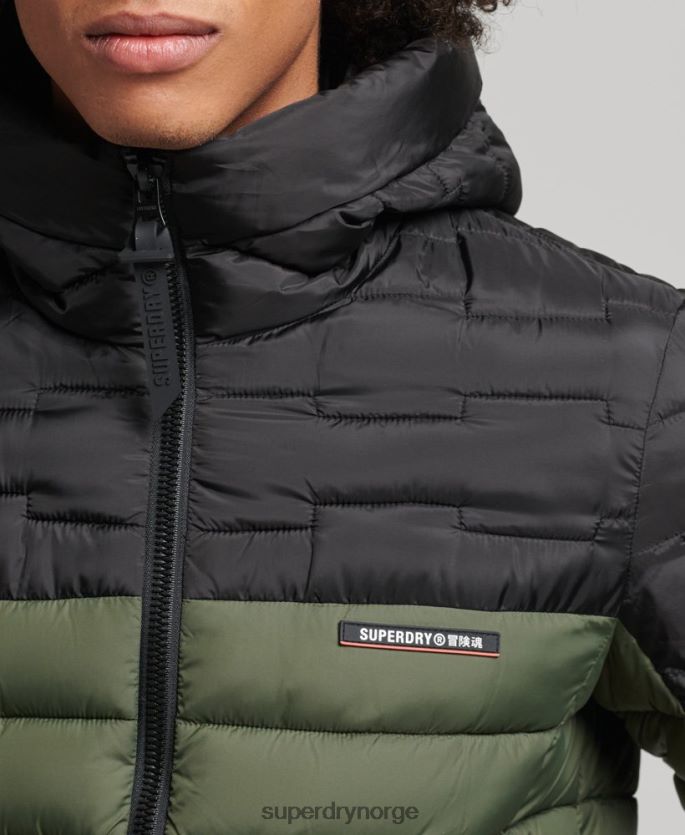 Superdry kaki klær 86P46D4694 ekspedisjon radar vattert mix fuji jakke menn