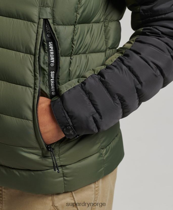 Superdry kaki klær 86P46D4694 ekspedisjon radar vattert mix fuji jakke menn