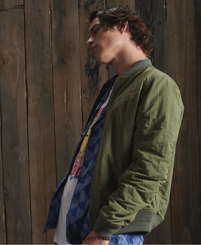 Superdry kaki klær 86P46D4772 begrenset opplag tørr suvenirjakke menn