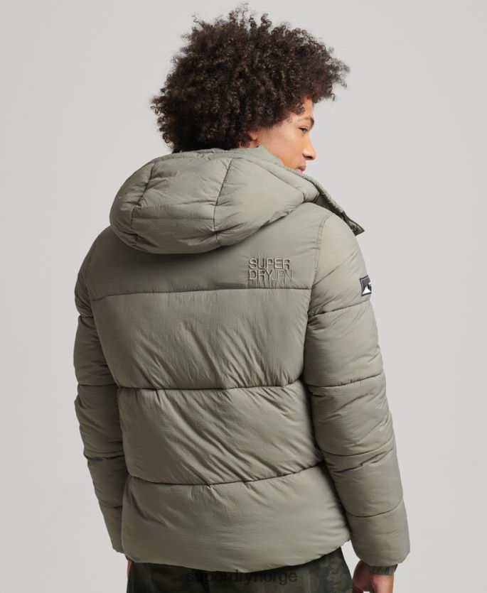 Superdry kaki klær 86P46D974 touchline polstret kort jakke menn