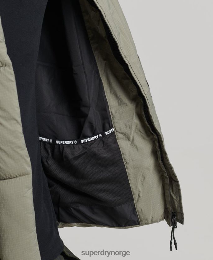 Superdry kaki klær 86P46D974 touchline polstret kort jakke menn