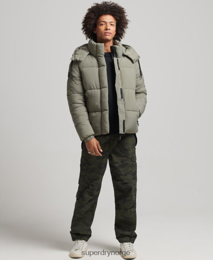 Superdry kaki klær 86P46D974 touchline polstret kort jakke menn