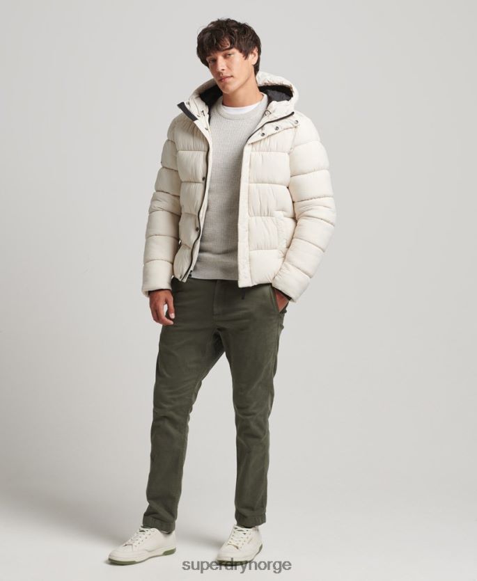 Superdry krem klær 86P46D980 hette xpd sports puffer jakke menn